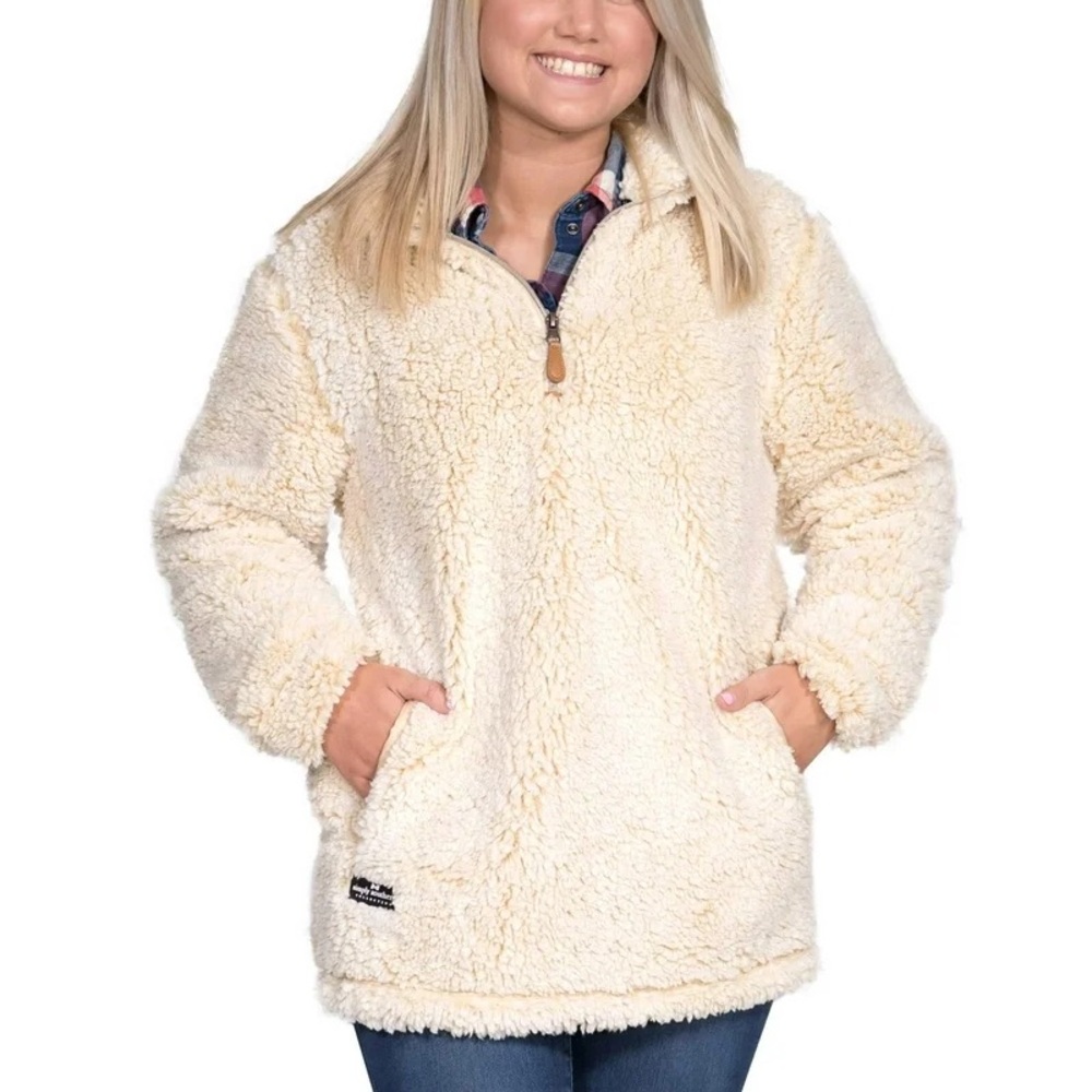 NWOT Size Small Simply Southern Women’s Cream Sherpa Pullover